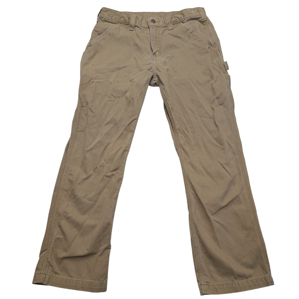 Carhartt Carpenter Pants Mens 34x30(32x29) Tan Relaxed Fit B324-DKH Workwear